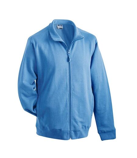 Unisex Sweat Jacket Blue James And Nicholson