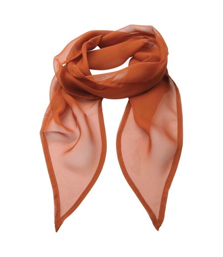 Unisex adult colours chiffon scarf one size chestnut Premier