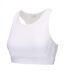 Womens/ladies Core Racerback Sports Bra White USA Pro-2