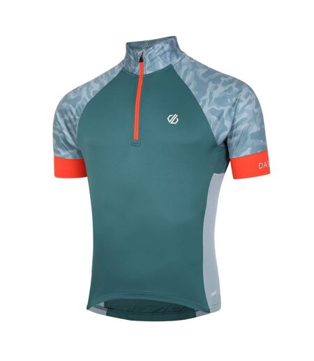 Dare 2B Mens Stay the Course III Camo Cycling Jersey (Mediterranean Green) - UTRG8694