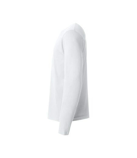 Mens Basic Long-sleeved T-shirt White Clique