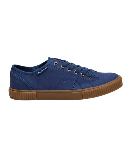 Mens Canvas Trainers Navy Ben Sherman