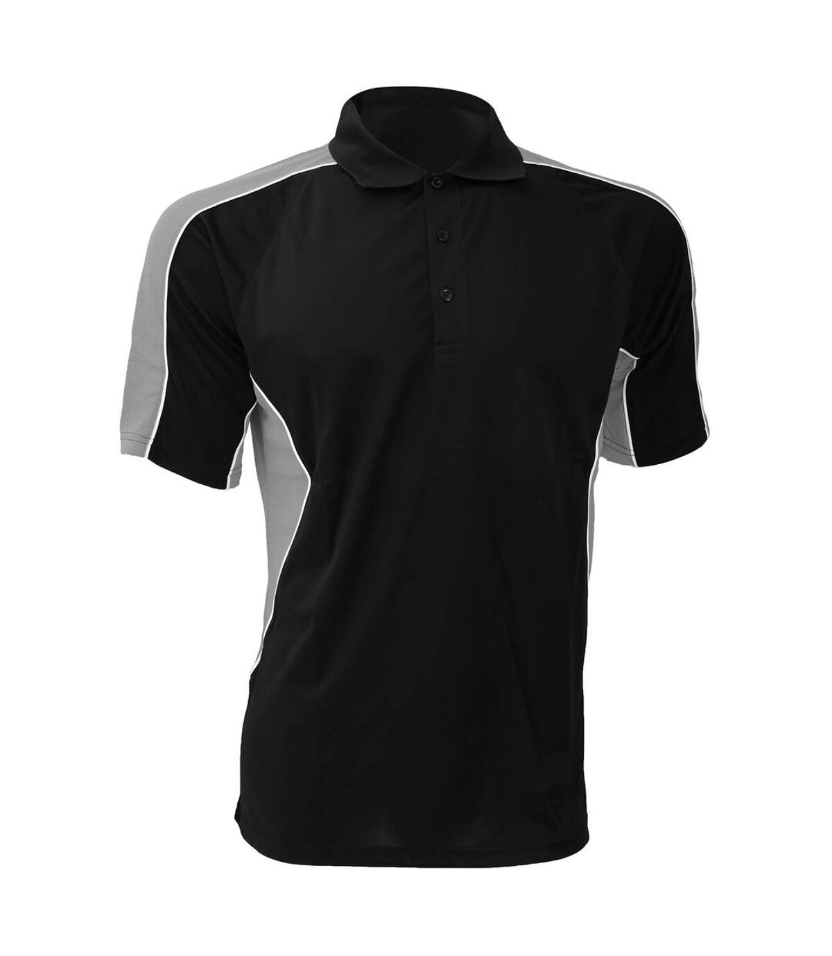 Gamegear® Cooltex Active Mens Short Sleeve Polo Shirt (Black/Grey) - UTBC420