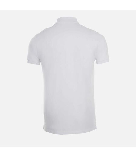 SOLS Mens Phoenix Short Sleeve Pique Polo Shirt (White)
