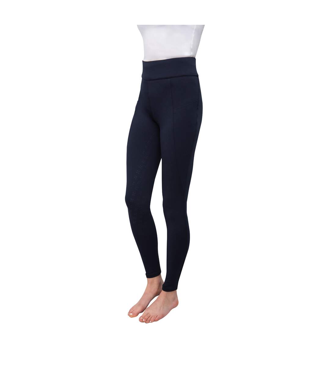 Collant d´équitation melton femme bleu marine HyPERFORMANCE-1