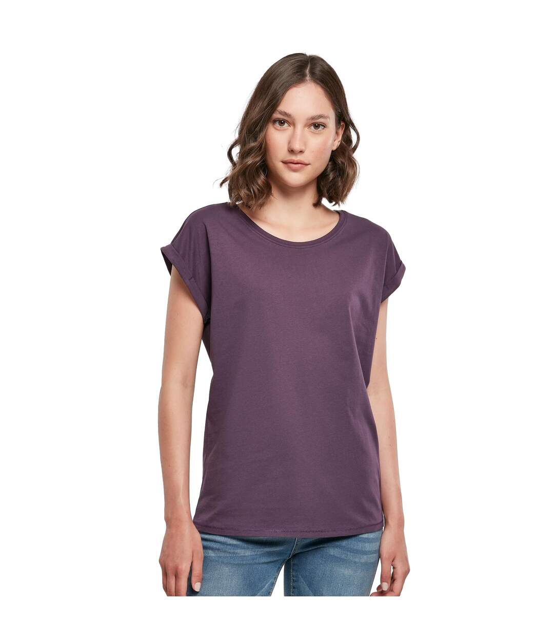 T-shirt femme violet foncé Build Your Brand