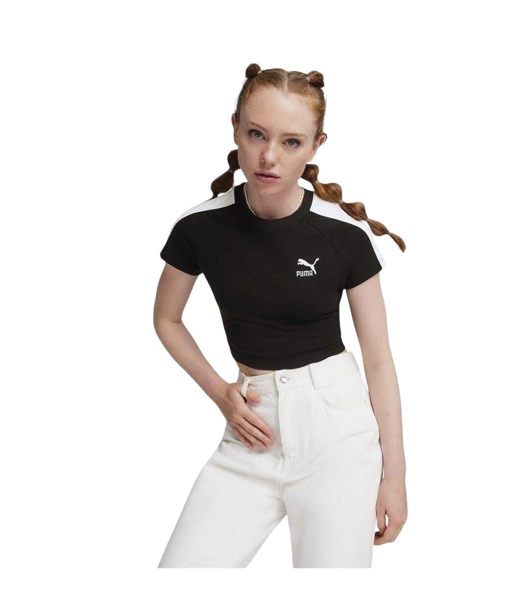 T-shirt Court Femme Noir  Puma-3