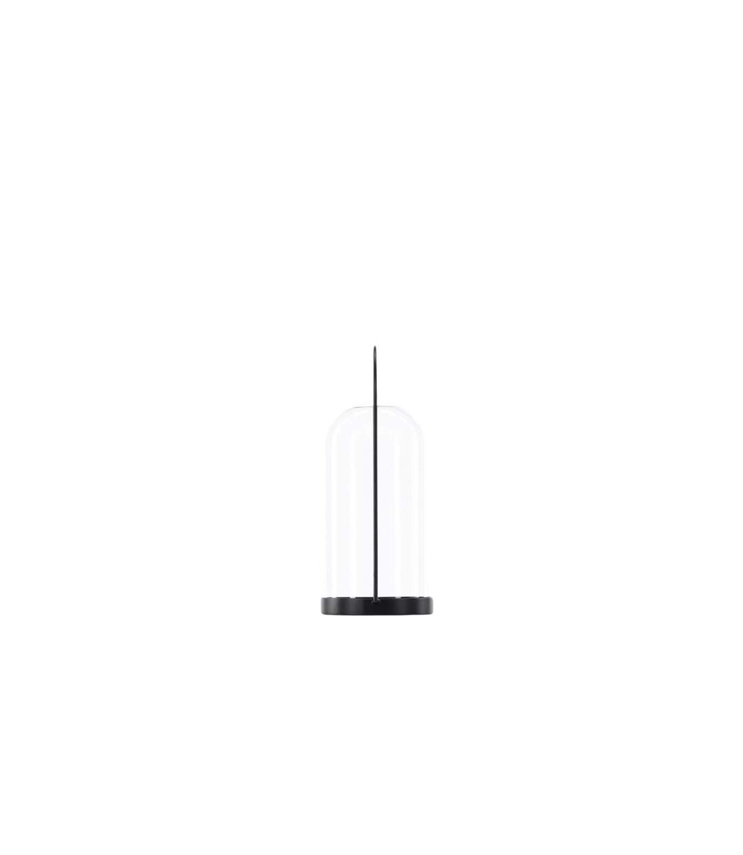 Lanterne Design en Verre Flora 25cm Noir-3