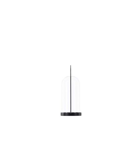 Lanterne Design en Verre Flora 25cm Noir
