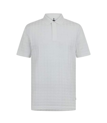 Polo Manches Courtes Motif/style Pied-de-poule Porsche Homme Blanc Boss