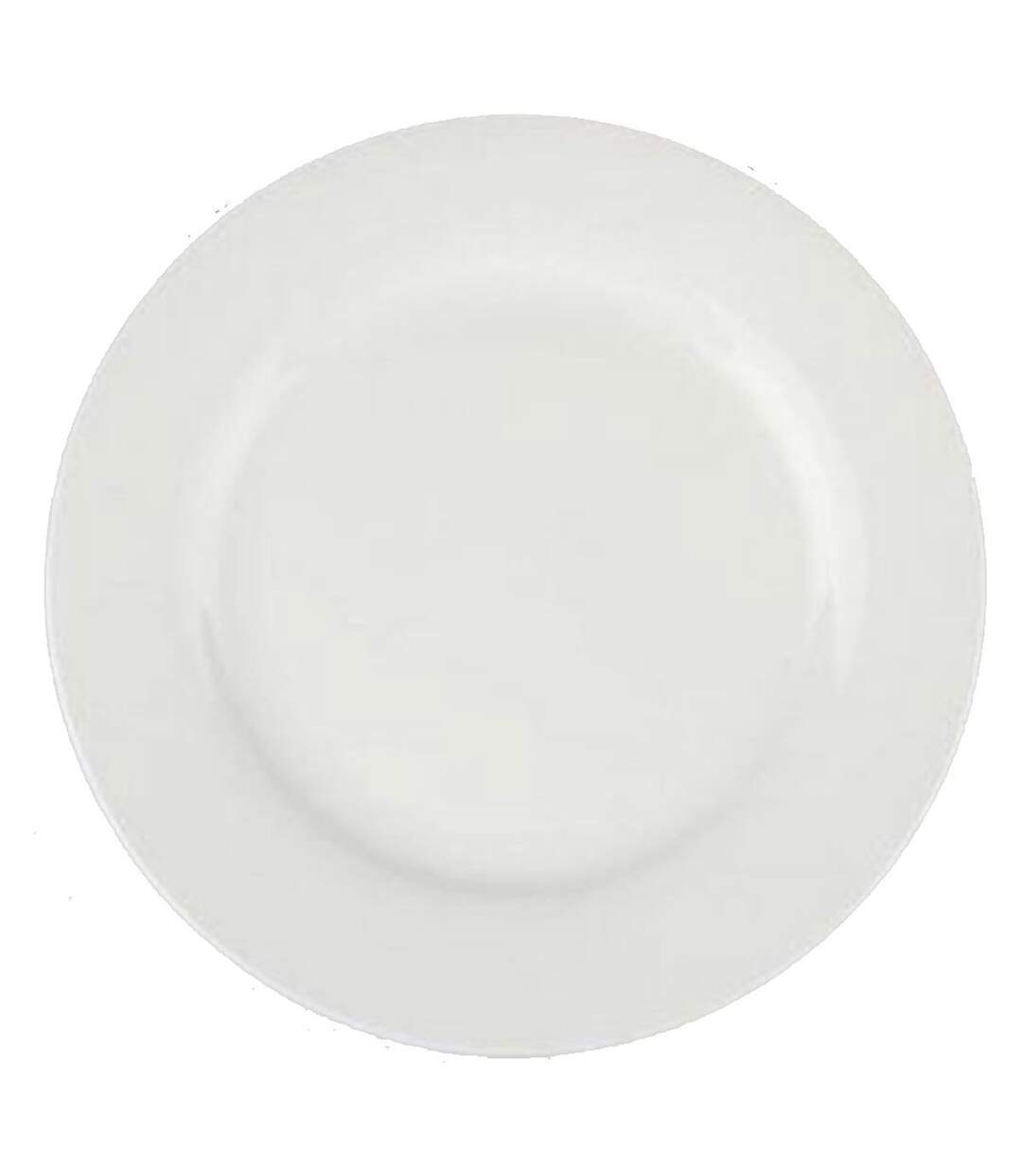 Lot de 6 Assiettes Plates Ronde 27cm Blanc-1