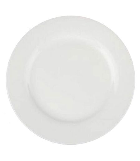 Lot de 6 Assiettes Plates Ronde 27cm Blanc