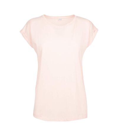Build Your Brand Womens/Ladies Extended Shoulder T-Shirt (Pink)