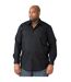 Duke Mens Corbin Kingsize Long Sleeve Classic Regular Shirt (Black)