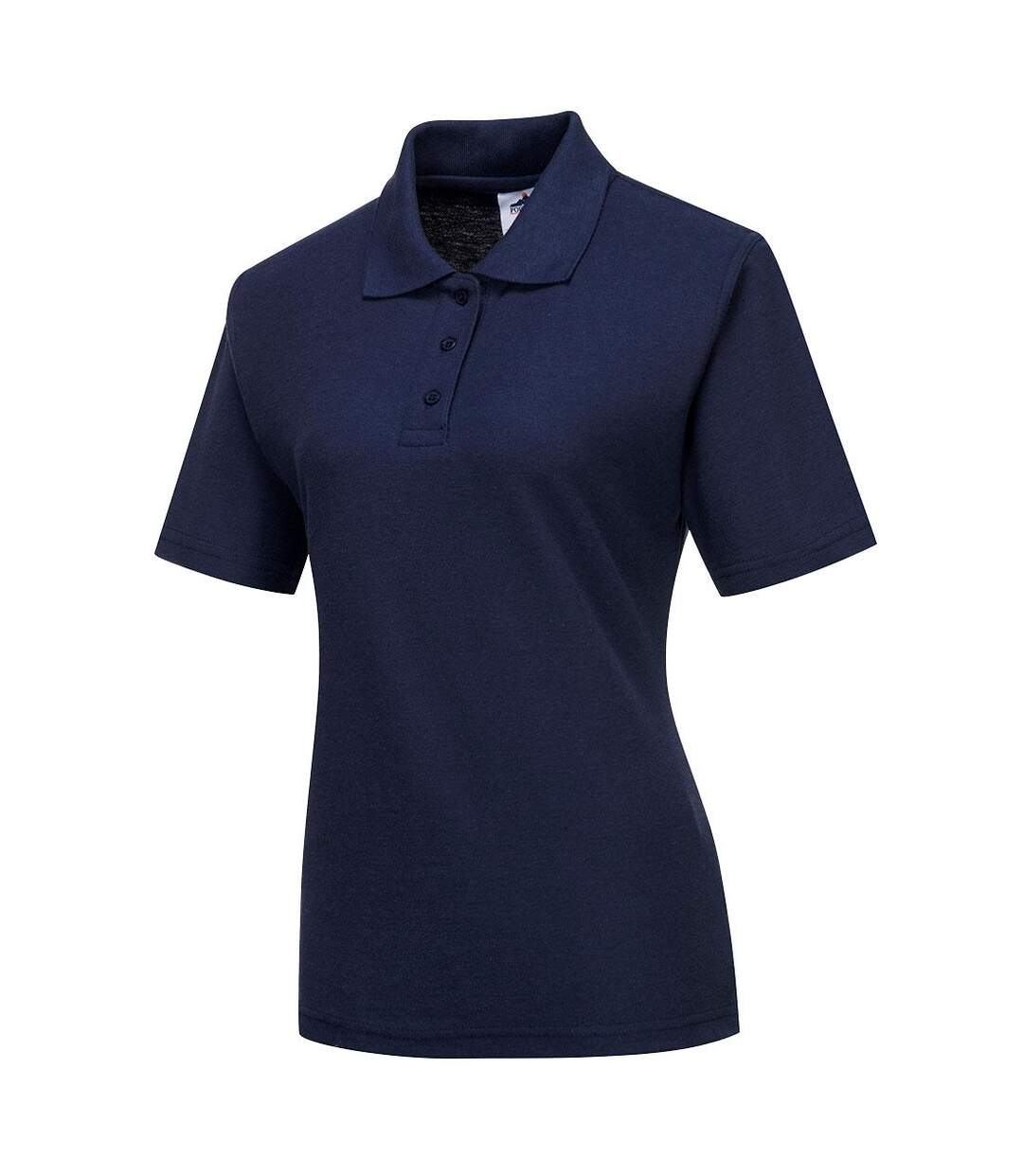 Womens/ladies naples polo shirt navy Portwest