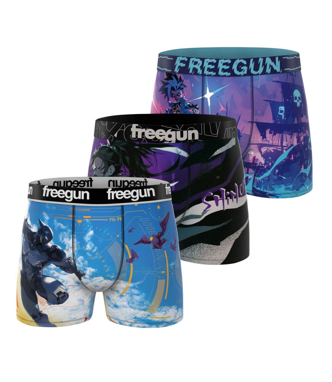 Lot de 3 boxers homme Heroes Freegun-1