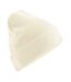 Bonnet Motif/style À Revers Adulte Blanc Cassé Beechfield-1
