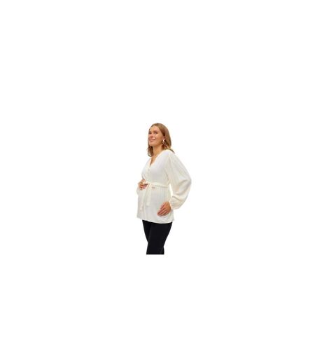 Womens/ladies Lia Maternity Long-sleeved Blouse Birch Mamalicious