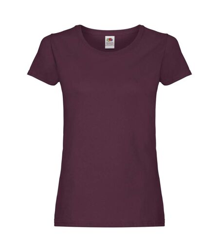 T-shirt Femme Bordeaux Fruit Of The Loom