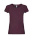 T-shirt Femme Bordeaux Fruit Of The Loom-1
