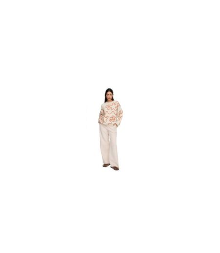 Sweat Motif/style Brodé Elton Femme Crème Raffya