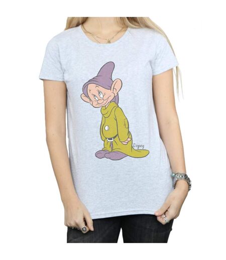 Disney T-shirt coton classique Dopey Femmes/Dames (Gris sportif) - UTBI14894