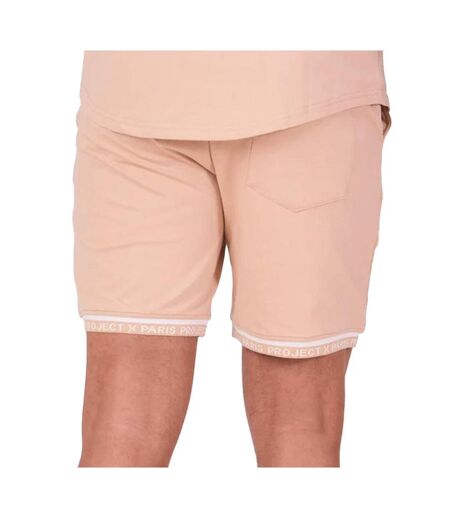 Short rose pêche/blanc homme project x paris ww