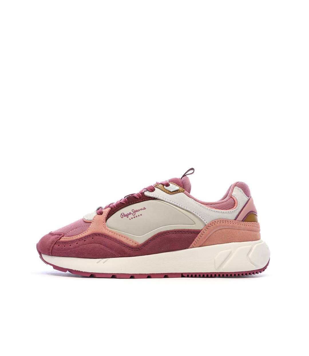 Baskets rose/beige femme pepe jeans marlon-1