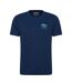 Mens southwold back print organic t-shirt dark blue Mountain Warehouse