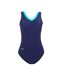 Maillot De Bain 1 Pièce Angie Femme Bleu Bleu Marine Foncé Crowell-1