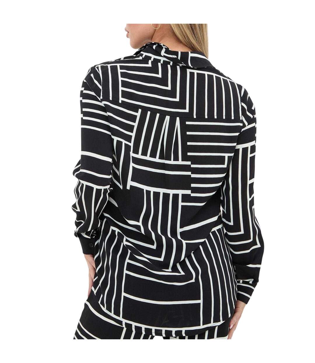Ensemble Coordonné Manches Longues Motif/style Imprimé Graphique Femme Monochrome I Saw It First-3