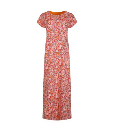 Womens/ladies mirren all-over print maxi dress tango red Weird Fish