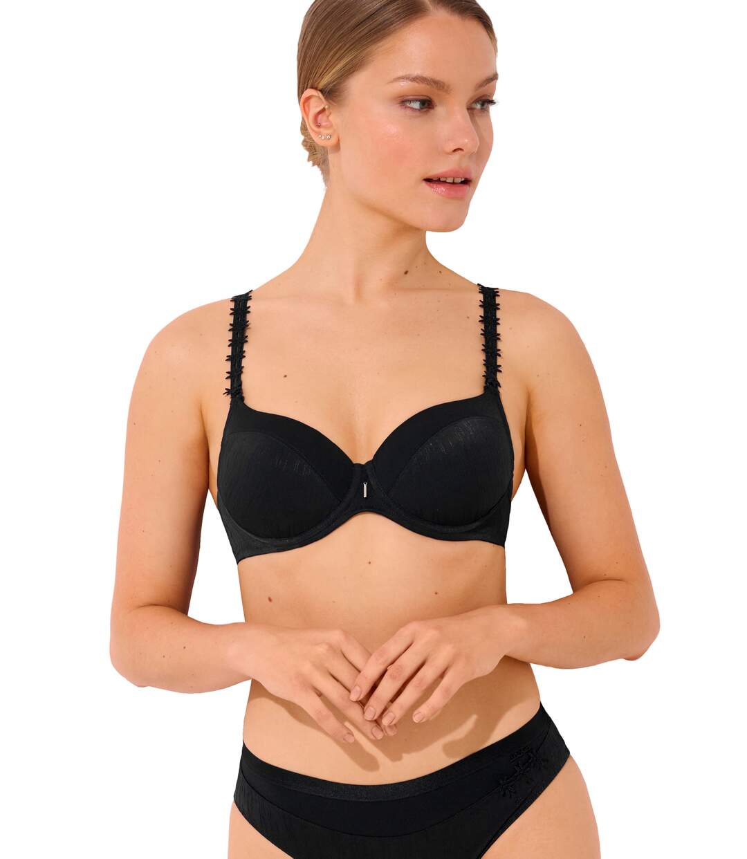 Soutien-gorge préformé bretelles doubles GRACIA bonnets B à E Lisca