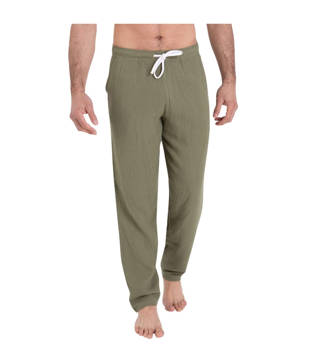 Pyjama long col rond homme Easy coton Athena-2