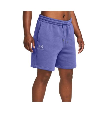 Womens/ladies Fleece Logo Boyfriend Shorts Purple Under Armour