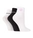 3 Pack Ladies Fashion Turnover Top Rib Lounge Socks-1