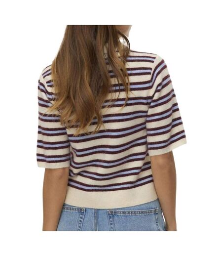 Pull beige/bleu/bordeaux femme vero moda vmocanna