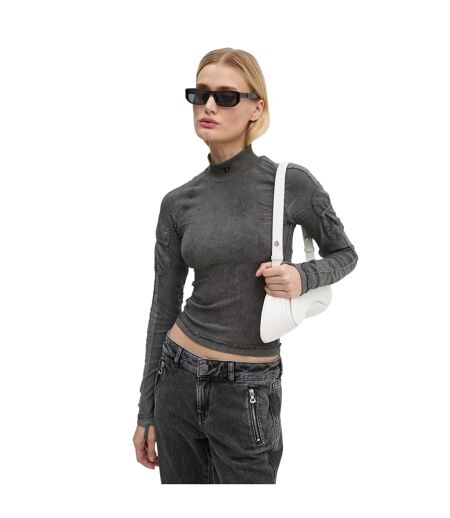 Unisex Adult Distressed Raglan T-shirt Volcanic Ash Melange Diesel