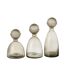 Vase Bouteille Bouchon en Verre Yoko 43cm Grège-4