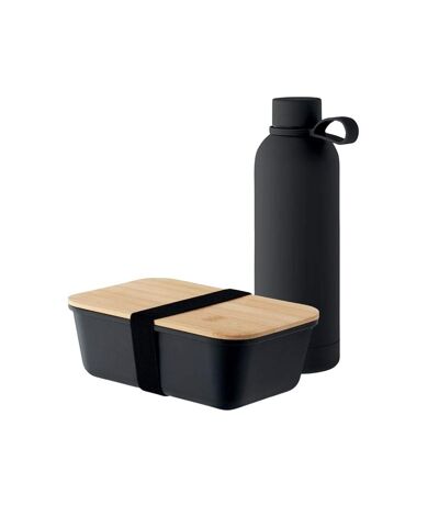 Emerald lunch box & bottle set one size black MidOcean