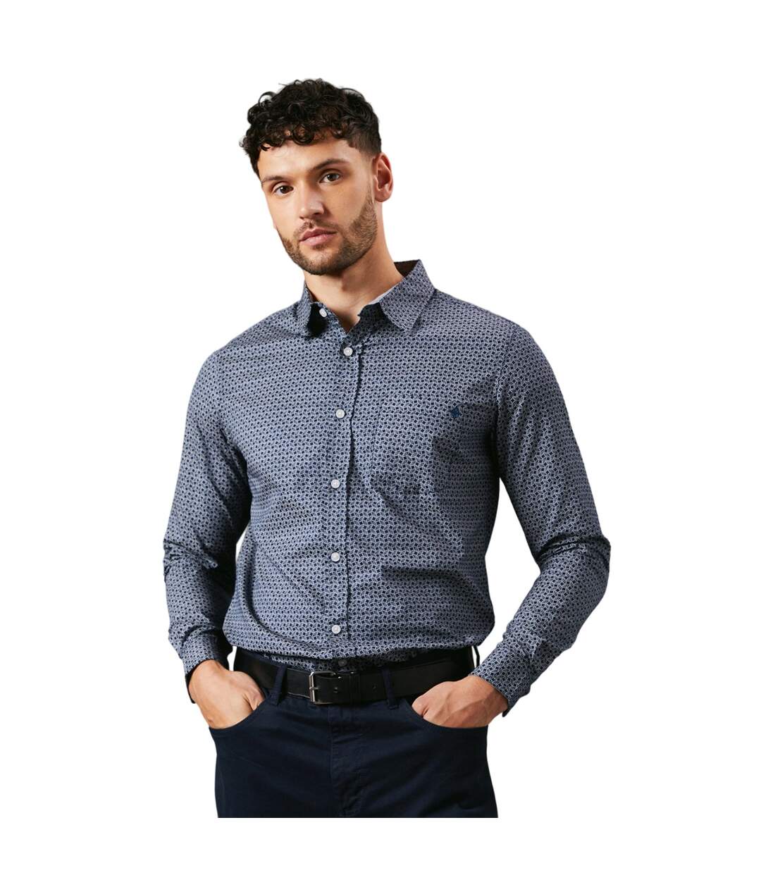 Chemise homme bleu marine Maine