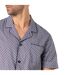 Pyjama court ouvert homme Popeline Eminence-5