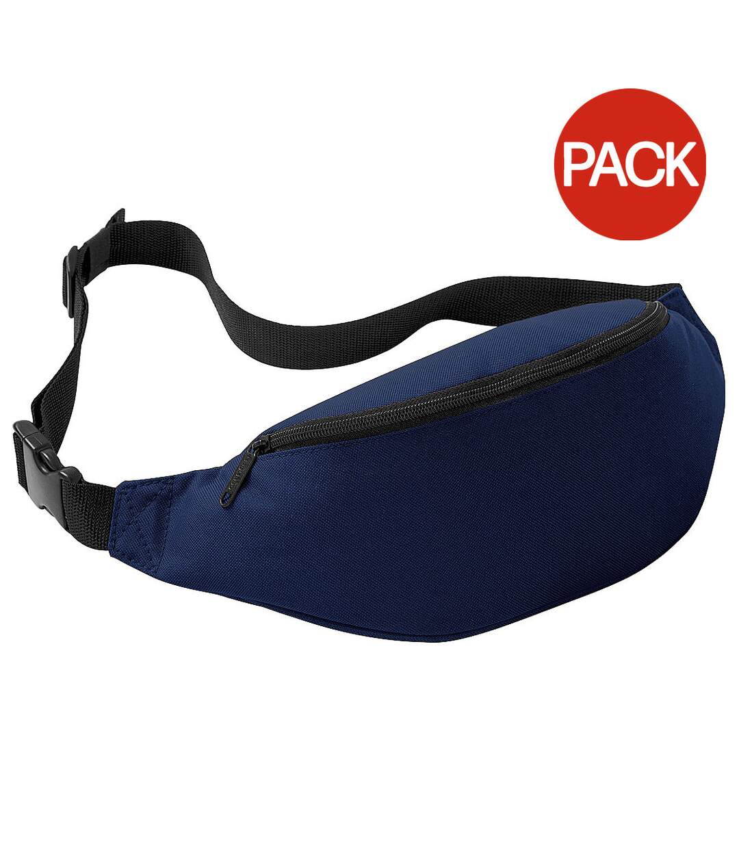 Pack of 2  Adjustable belt bag 2.5 litres  french navy Bagbase-1