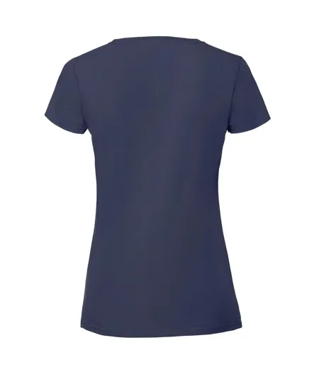 Womens/ladies Iconic 190 T-shirt Navy Fruit Of The Loom