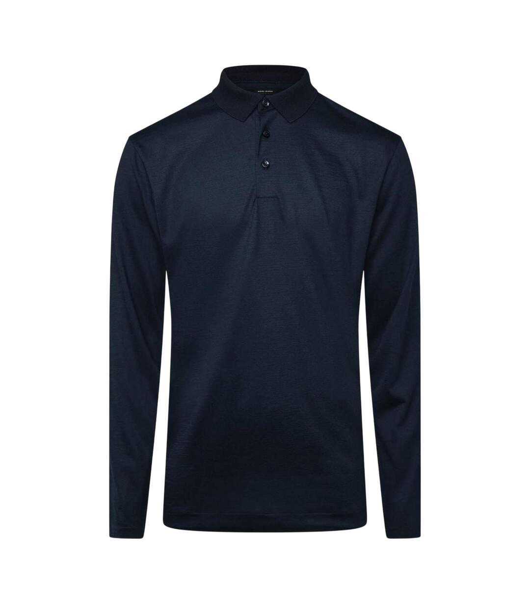 Mens Hpado 110 Long-sleeved Polo Shirt Dark Blue Boss-2
