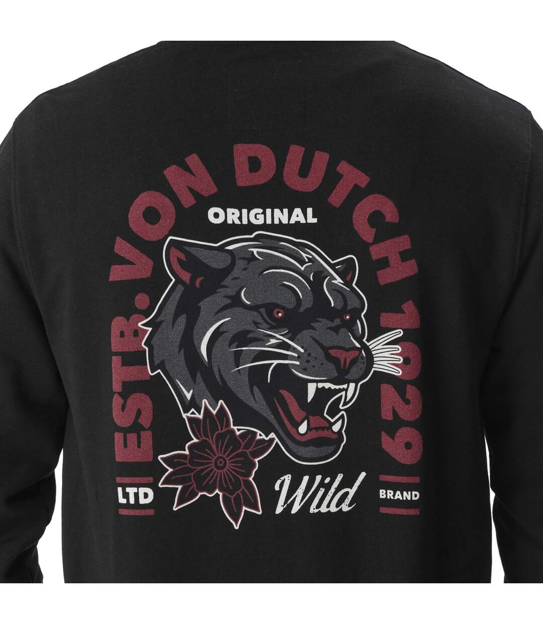 Sweat crew neck homme avec print dans le dos Panter Vondutch-4