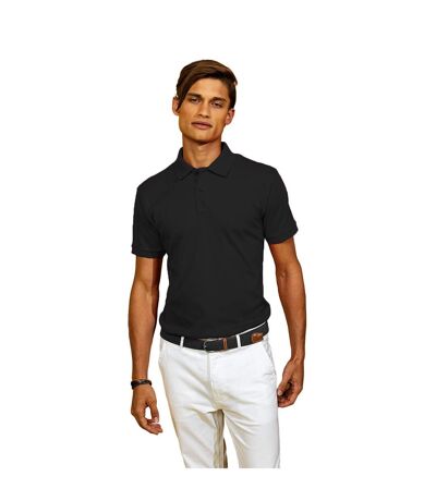 Polo Super Leger Homme Noir Asquith & Fox