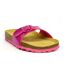 Sanosan Womens/Ladies Malaga Lacquered Sandals (Fuchsia/Brown) - UTBS3061