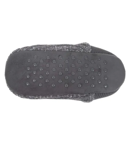 Isotoner Chaussettes d'intérieur homme maille côtelée, picots antidérapants
