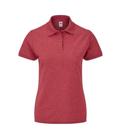 Fruit of the Loom Womens/Ladies Lady Fit Piqué Polo Shirt (Red Heather) - UTPC4160
